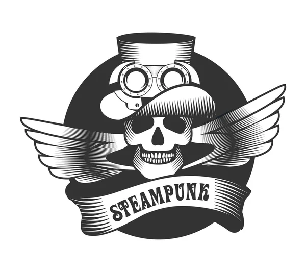 Caveira Steampunk — Vetor de Stock