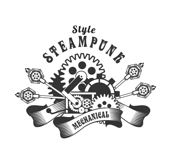 Distintivo steampunk —  Vetores de Stock