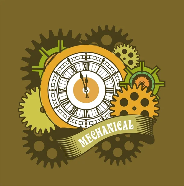 Steampunk mechanism — Stock Vector