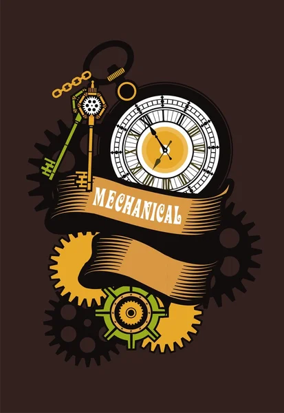 Mecanismo steampunk — Vetor de Stock