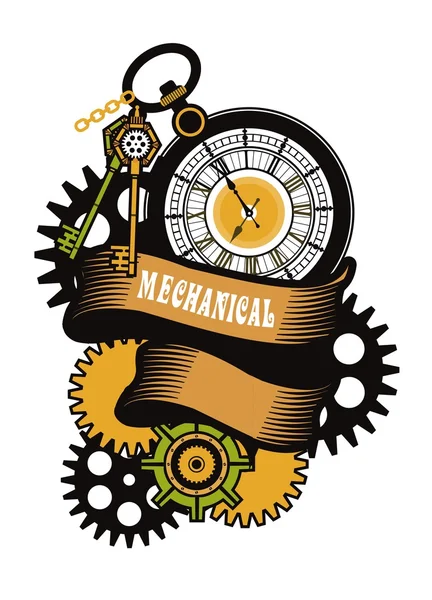 Steampunk mechanismus — Stockový vektor