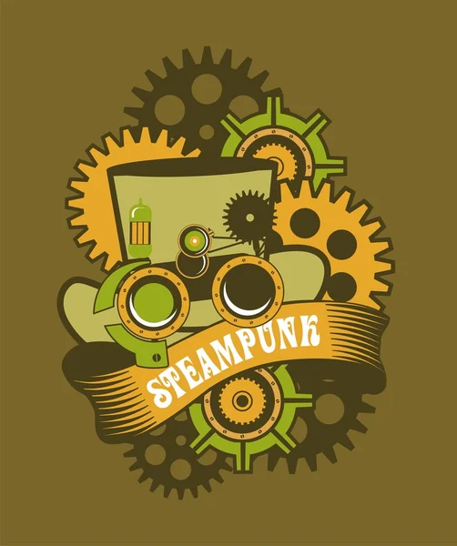 Steampunk mechanism — Stock Vector