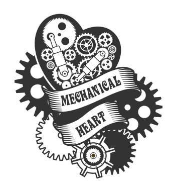 Steampunk mekanizması kalp