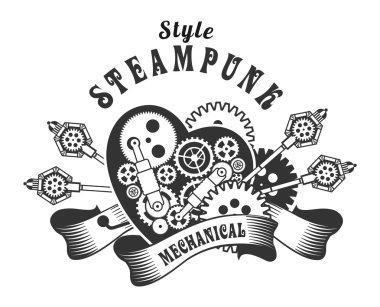 Steampunk mekanizması kalp