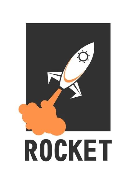Raketlogotyp — Stock vektor