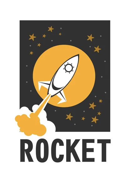 Logo - raketa — Stockový vektor