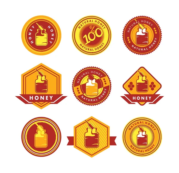 Мед логотип — стоковый вектор