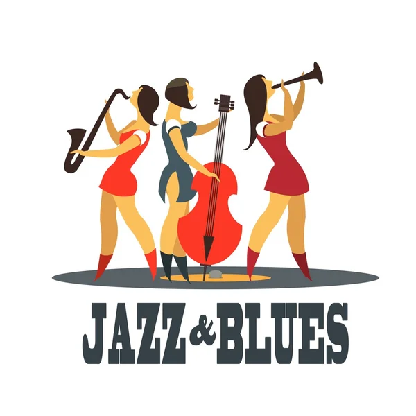 Jazz és a blues — Stock Vector