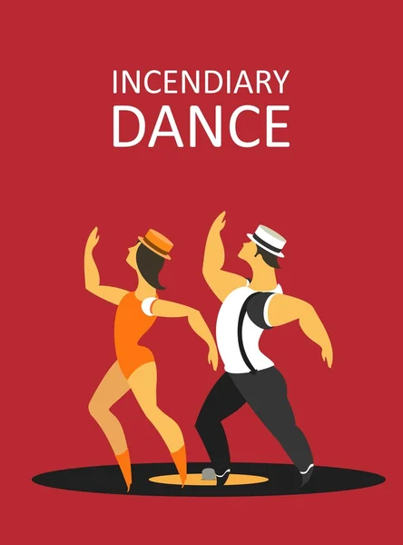 Incendiary dance — Stock Vector