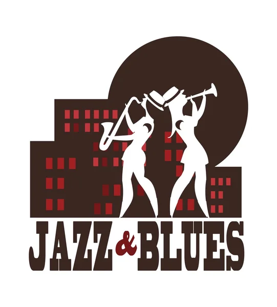 Jazz e blues — Vetor de Stock