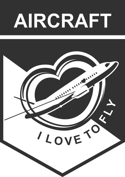 Emblema do avião — Vetor de Stock