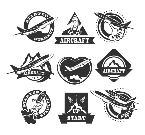 Conjunto de iconos de aviones — Vector de stock