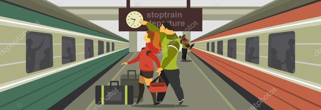 Railway station cartoon Vector Art Stock Images | Depositphotos Railway station cartoon Vector Art Stock Images | Depositphotos