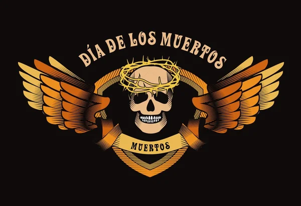 Meksykański dzień zmarłych czaszki — Wektor stockowy