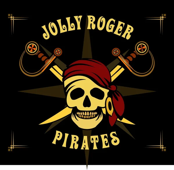 Emblème de pirate — Image vectorielle