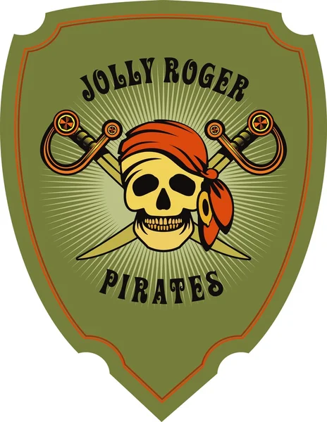 Emblema de pirata — Vector de stock