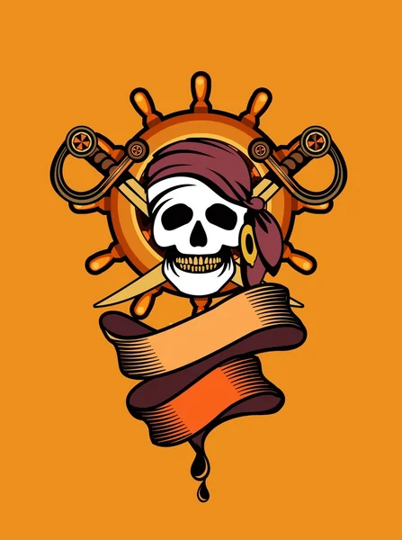 Emblema pirata — Vetor de Stock