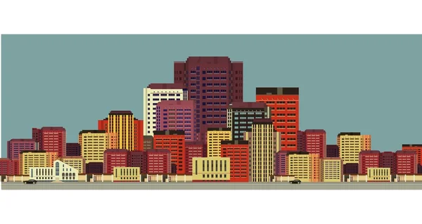 Fondo calles de la ciudad en estilo plano — Vector de stock