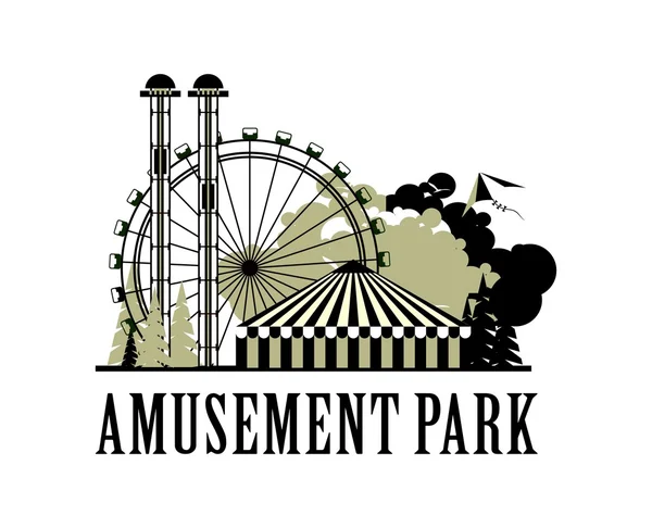 Amusement park poster Stock Illustration