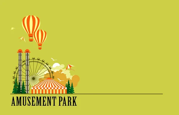 Amusement park poster Stock Illustration
