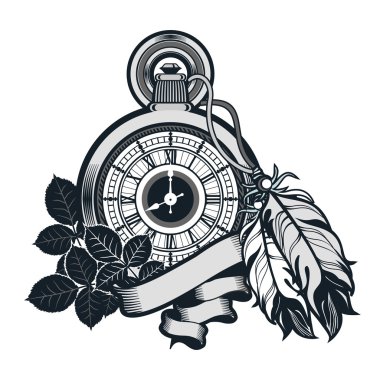 old pocket watch clipart