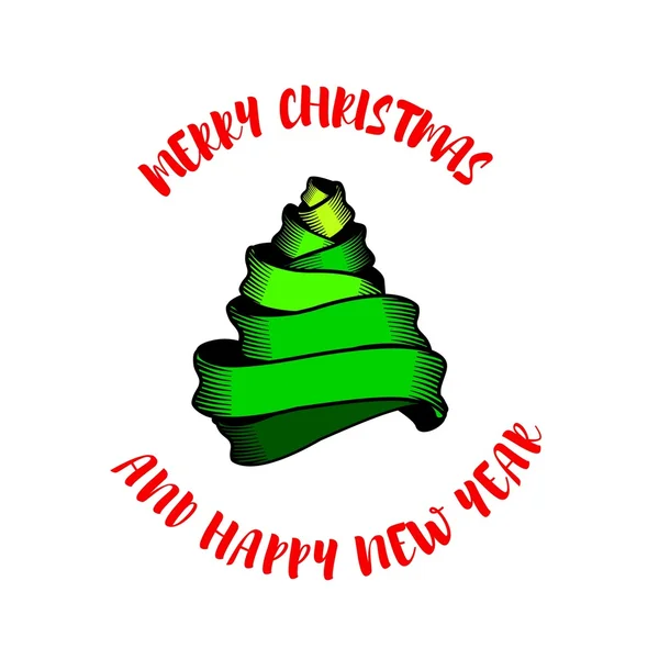 Merry Christmas Tree — Stockvector