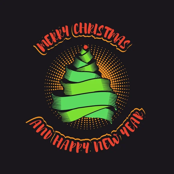 Merry Christmas Tree — Stock vektor