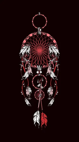 Indiase dreamcatcher van sjamaan — Stockvector