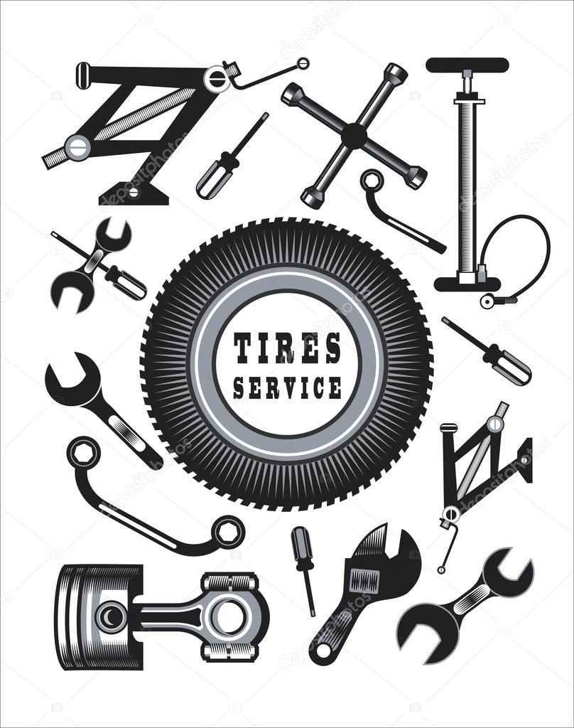 Set of tools for car repair Stock Vector by ©marrishuannna 94511490