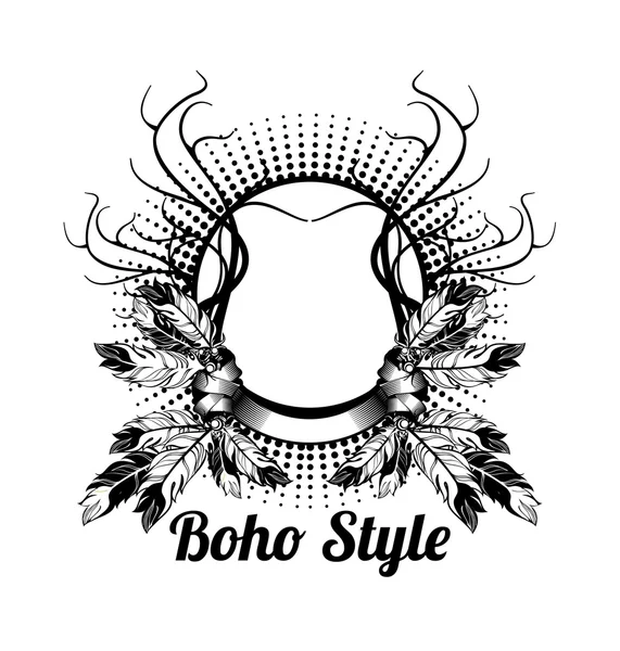 Ramka w stylu boho — Wektor stockowy