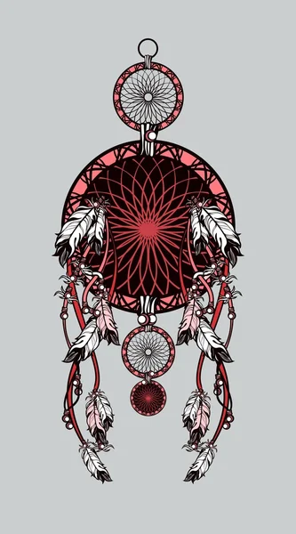 Indian dreamcatcher of shaman Stock Illustration