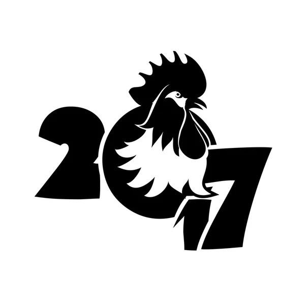 Year of the rooster logo — Stock Vector