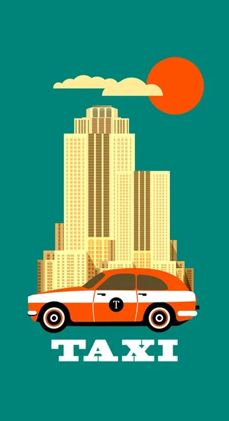 Affiche Taxi Ville — Image vectorielle