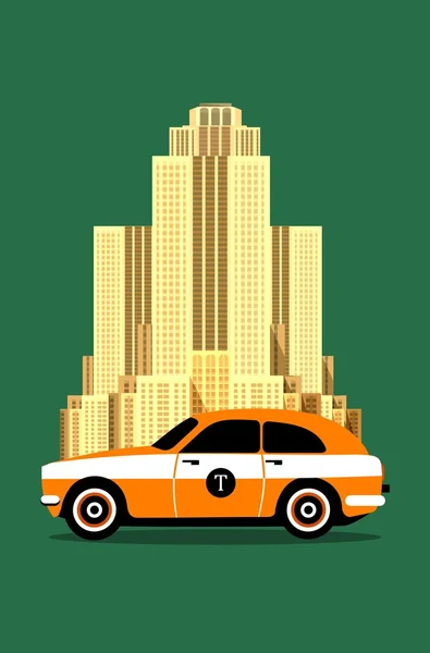 Ταξί πόλης αφίσα — Διανυσματικό Αρχείο