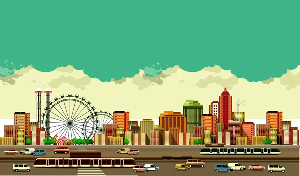 Paisaje urbano moderno — Vector de stock