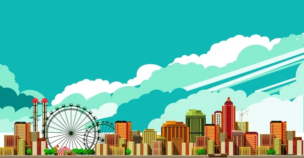 Paisaje urbano moderno — Vector de stock