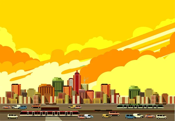 Paisaje urbano moderno — Vector de stock