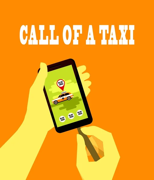 Llamar a un taxi — Archivo Imágenes Vectoriales