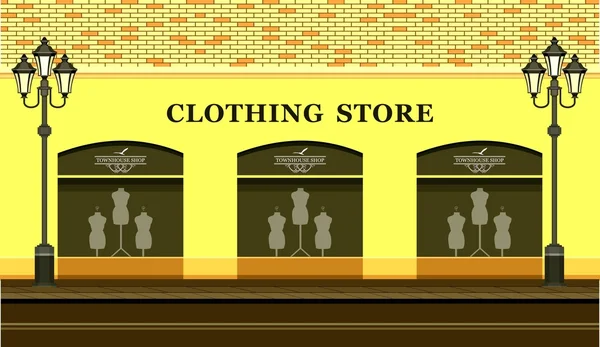 Giyim mağaza bina — Stok Vektör