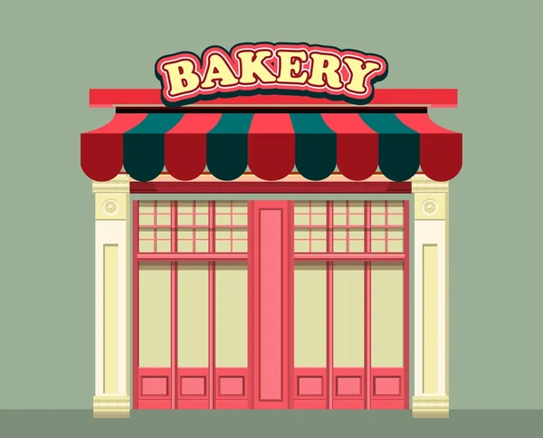 Bäckerei vor Geschäft — Stockvektor
