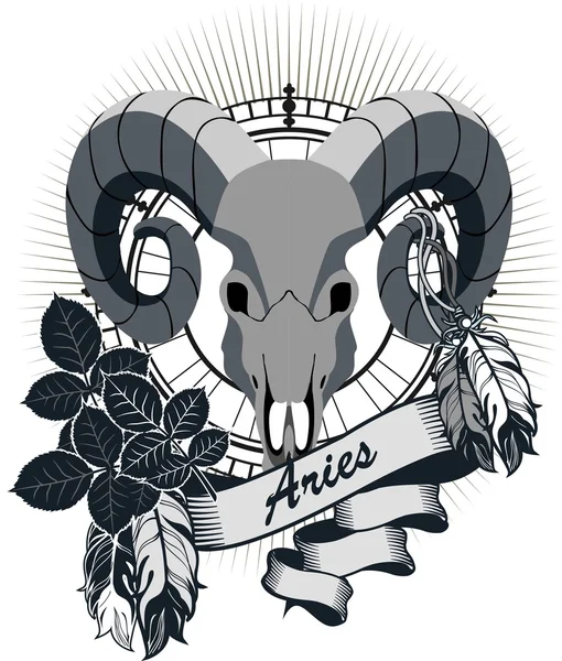 Signo de horóscopo Aries — Vector de stock