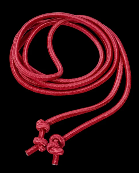 Rood touw in zwarte rug — Stockfoto