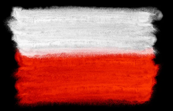 Polonya bayrağı illüstrasyon — Stok fotoğraf