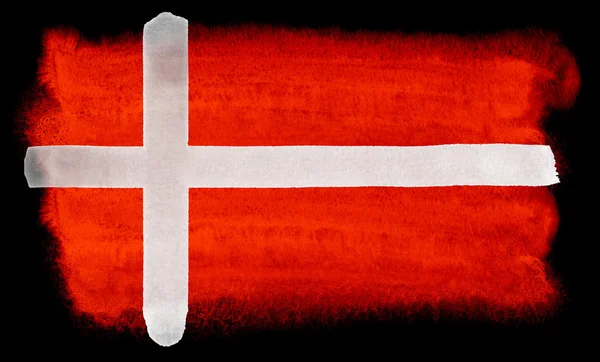 Danimarka bayrağı illüstrasyon — Stok fotoğraf