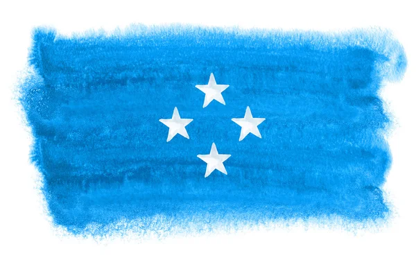 Иллюстрация флага Микронезии — стоковое фото