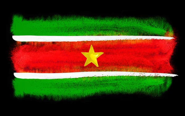 Bandera de Surinam ilustración — Foto de Stock