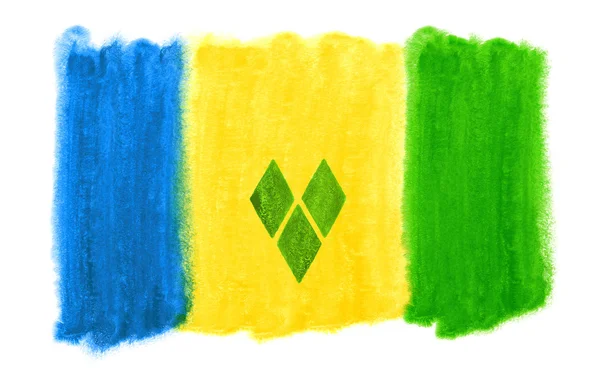 Saint vincent flag illustration — Stock Photo, Image