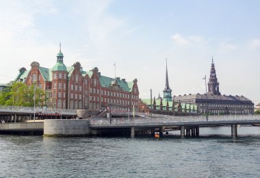 waterside scenery in Copenhagen clipart