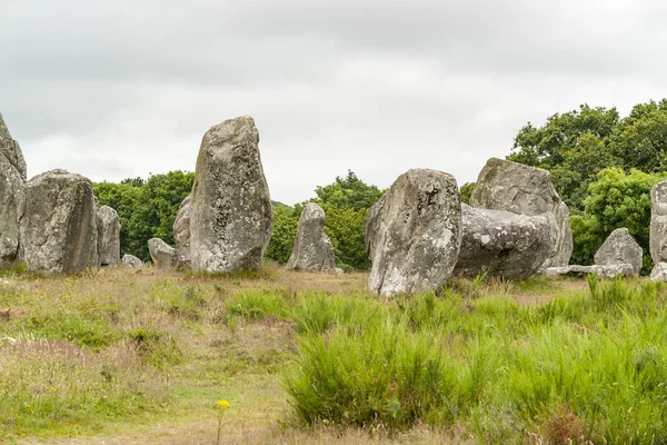 Stenen van Carnac in Bretagne — Stockfoto