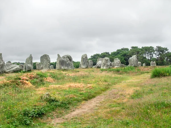 Stenen van Carnac in Bretagne — Stockfoto